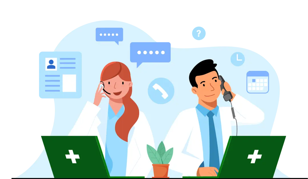 Doctor on call vector - Bourbon County Health Department